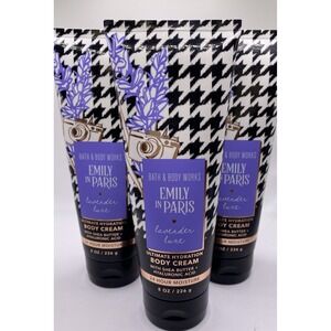 NEW 3 BATH & BODY WORKS EMILY IN PARIS LAVENDER LUXE SHEA BUTTER BODY CREAM 8 OZ